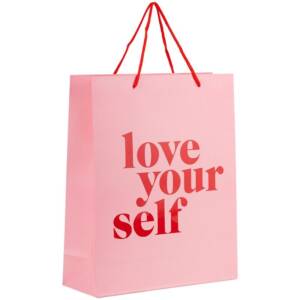 Пакет паперовий подарунковий, 26х32см, Love yourself