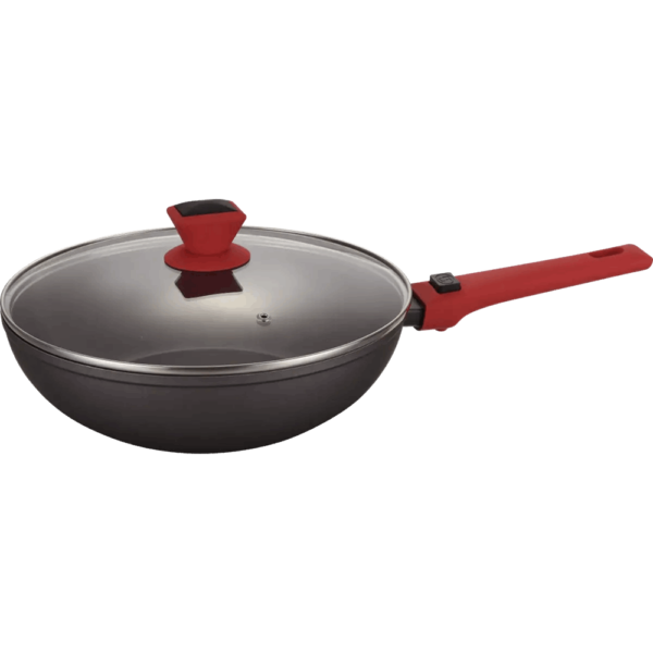 Сковорідка з з'ємною ручкою і кришкою "Агат" 28 см, PEPPER