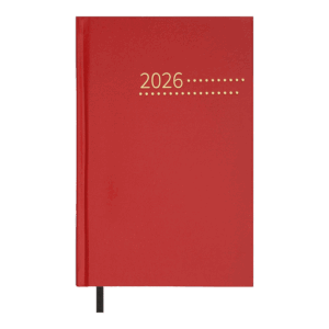Щоденник датов. 2026 ZEST, A5, червоний, бумвініл