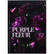 Книга записна тверда обкл. А5, 96 арк., кліт., Purple fleur
