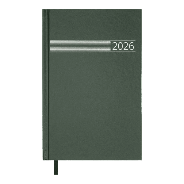 Щоденник датов. 2026 TIME, A5,зелений , бумвініл
