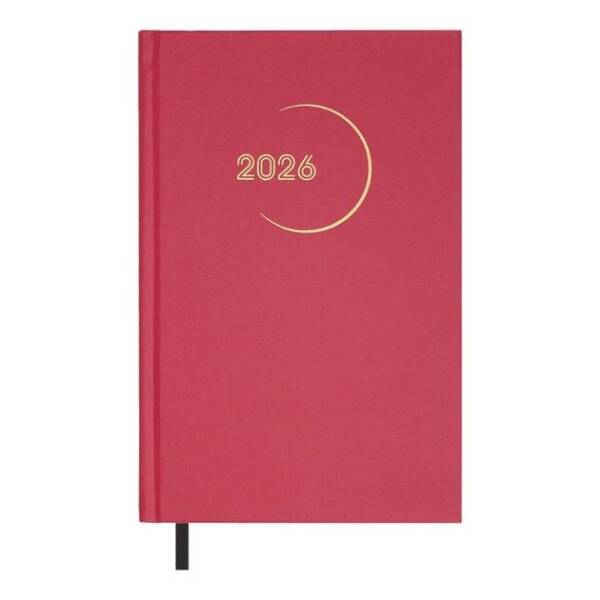 Щоденник датов. 2026 MADAM , A5, малиновий, бумвініл