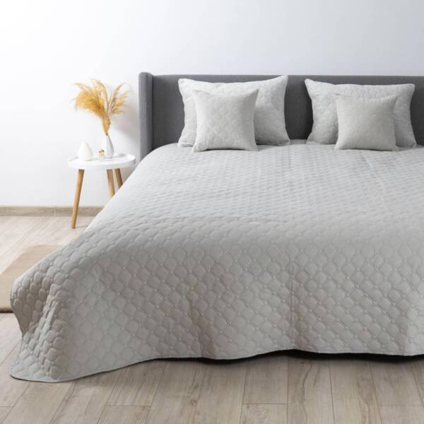 ТЕП Покривало ТЕП "VELOUR" 150*210 см (Світло-сірий/Ромб круглий)