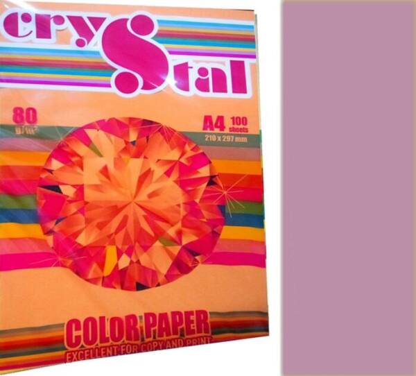 Папір кольор. А4 80 г/м (100 арк.) паст. Lavender 185 (ліловий) "CRYSTAL COLOR PAPER"
Код УКТ ЗЕД 4802