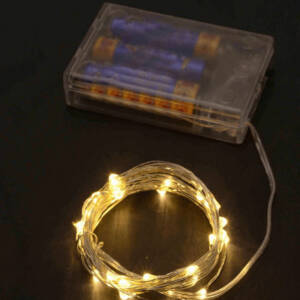 Роса на батарейках 20 LED, 2м, білий теплий   (250)