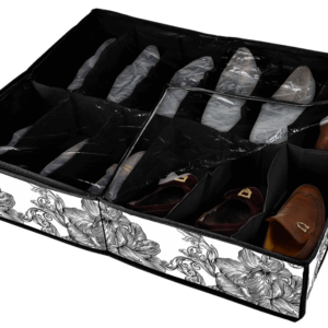 Органайзер IDEA HOME NP-106-D ткан. 12ком. д/взуття Anthracite Flowers 74.5x60x15 см