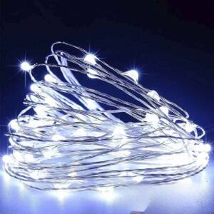 РОСА 100 LED 10м,  реле 8 режимів +USB  білий  (50)