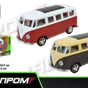 Машина мет. АВТОПРОМ арт. 4387 (96шт/2) 2 кольори 1:38 Volkswagen T1,відкр.двері,короб. 14,5*6,5*7см
