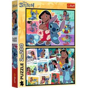 33349 Trefl Пазли "2x200"   Lilo&Stitch Щасливе життя Стіча