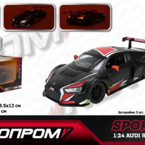 Іграшка машина мет. АВТОПРОМ арт. 68262A(B) (12шт) 1:24 Audi R8 LMS, батар,світло,звук,відкр.двері,кор. 24,5*12см