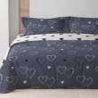 Комплект постільної білизни ТЕП "Happy Sleep" євро (NAVY BLUE LOVE 31, 50x70)