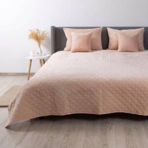 Покривало ТЕП "VELOUR" 180*240 см 1шт (Пудра/Ромб круглий)