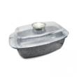 Гусятниця VEZZER 32*22*10,6cм з мармуровим покриттям з кришкою
