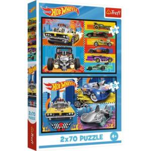 Пазли - 2в1 70 елм. - 34442 "Hot Wheels" Trefl  5900511344424
