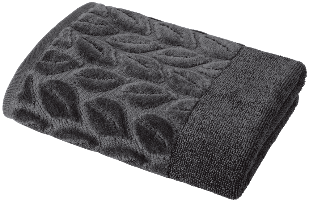 Текстиль банний SOHO Рушник 50*90 бавовна 100% Leaves Dark Gray