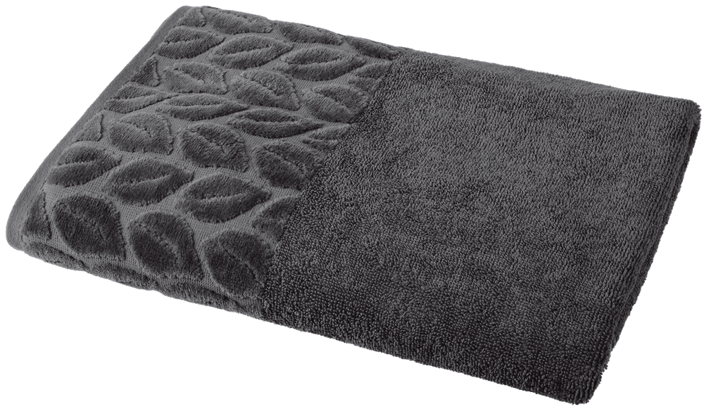 Текстиль банний SOHO Рушник 70*140 бавовна 100% Leaves Dark Gray