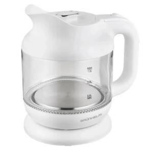 Електрочайник GRUNHELM EKG-25010W скло 1,2л, білий, 1630Вт