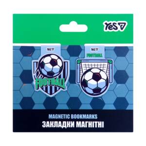Закладки магнітні Yes "Football", 2шт