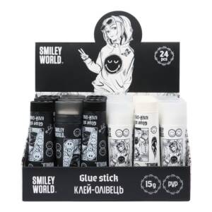 Клей-олівець Yes 15г, PVP трикутний "Smiley World"