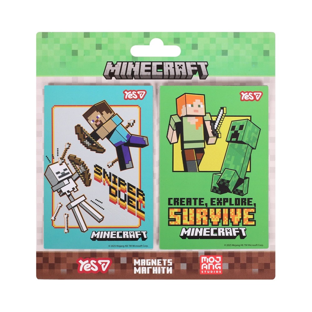 Магніти Yes "Minecraft.Sniper duel", 6х9 см, 2 шт