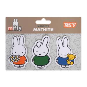 Магніти фігурні Yes "Miffy Flowers", 3 шт