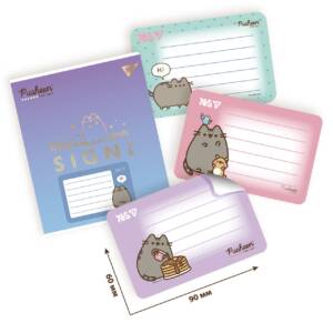 Наліпки на зошити Yes "Pusheen", 8 шт/уп