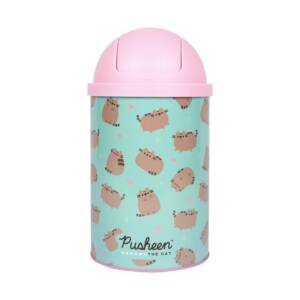 Настільний контейнер для сміття Yes “Pusheen” металевий, 10*18см