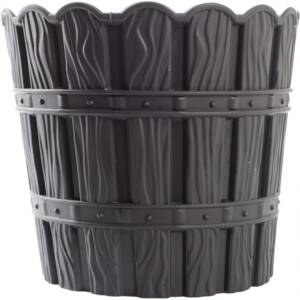 Горщик для квітів VIOLET HOUSE 1048 BAMBOO DARK GREY д/квітів із дренажем 7 л.