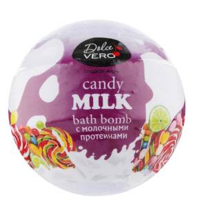 Dolce Vero бомба д/ванн з протеїнами молока "CANDY MILK" 75г., колір фіолетовий