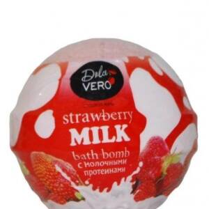 Dolce Vero бомба д/ванн з протеїнами молока "STRAWBERRY" 75г., колір червоний