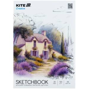 Скетчбук для робіт олівцями, A4, 30 арк., Kite Creative