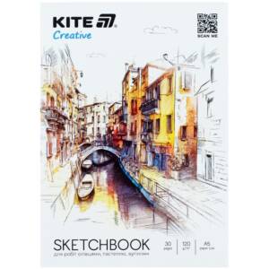 Скетчбук для робіт олівцями, A5, 30 арк., Kite Creative