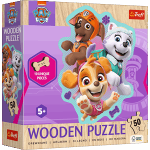 02588 Trefl Пазли "50 Wooden"  Весела компанія цуценят