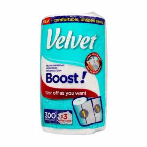 Velvet паперові рушники Boost 1 рулон 3 шари 300 відривів