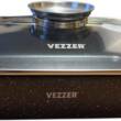 Жарівня VEZZER 30*21,5*7cм з мармуровим покриттям з кришкою