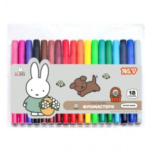 Фломастери Yes 18 кольорів "Miffy"