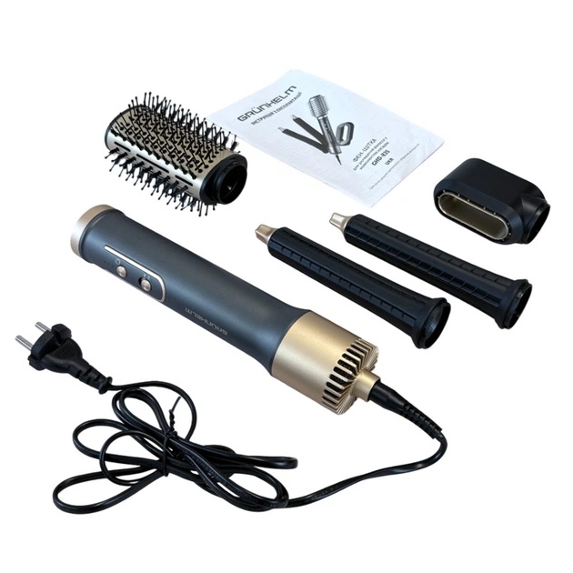 Фен-щітка для укладання волосся GHD-835 з комплектом насадок 1200 Вт (GRUNHELM)