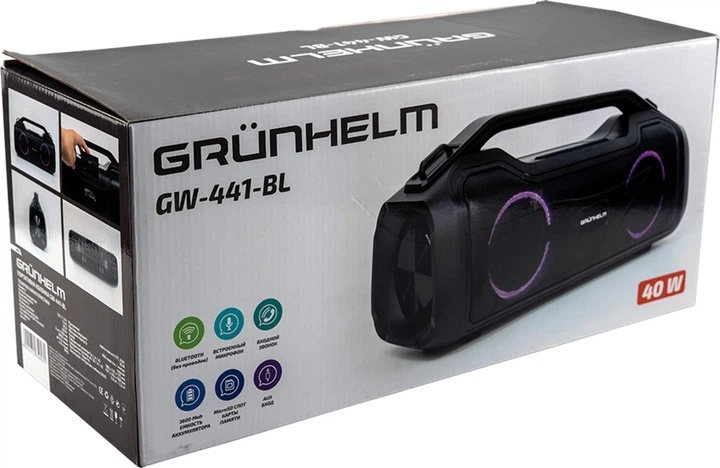 Портативная колонка GW-441-BL (GRUNHELM)