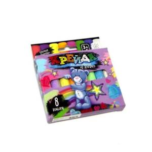 гр Крейда для малювання, тонка MEL-02-02U УКР. (60) "Danko Toys", d-1,2 см, 8 штук, 8 кольорів