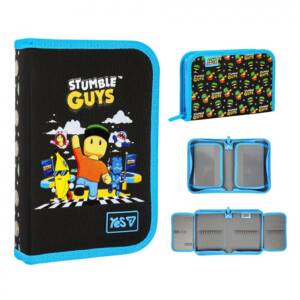 Пенал твердий Yes одинарний з двома клапанами HP-04 Stumble Guys