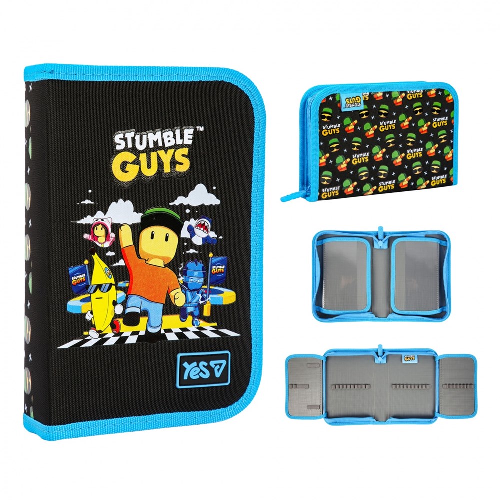 Пенал твердий Yes одинарний з двома клапанами HP-04 Stumble Guys