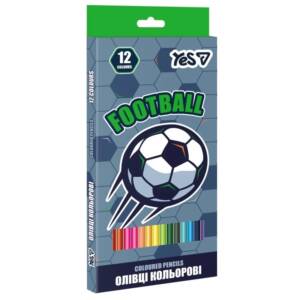 Олівці кольорові Yes "Football" 12 кол.