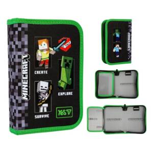 Пенал твердий Yes одинарний з клапаном HP-03 Minecraft Reality