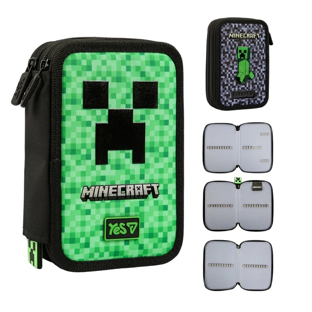 Пенал твердий Yes потрійний HP-05 Minecraft TNT